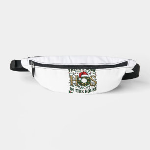 Hos House Christmas Wreath Santa Hat Lights Bum Bags