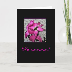 Hosanna Easter floral bible quote card