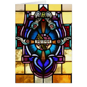Hosanna Stained Glass Card