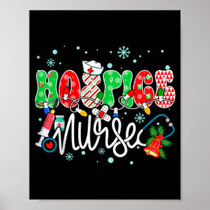 Hosce Nurse Funny Xmas Light Stethoscope Christmas Poster
