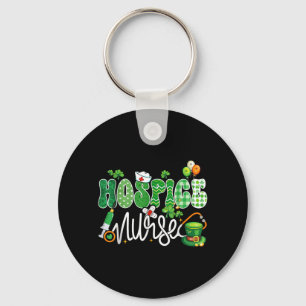 Hosce Nurse Stethoscope Lucky Shamrock Funny Key Ring