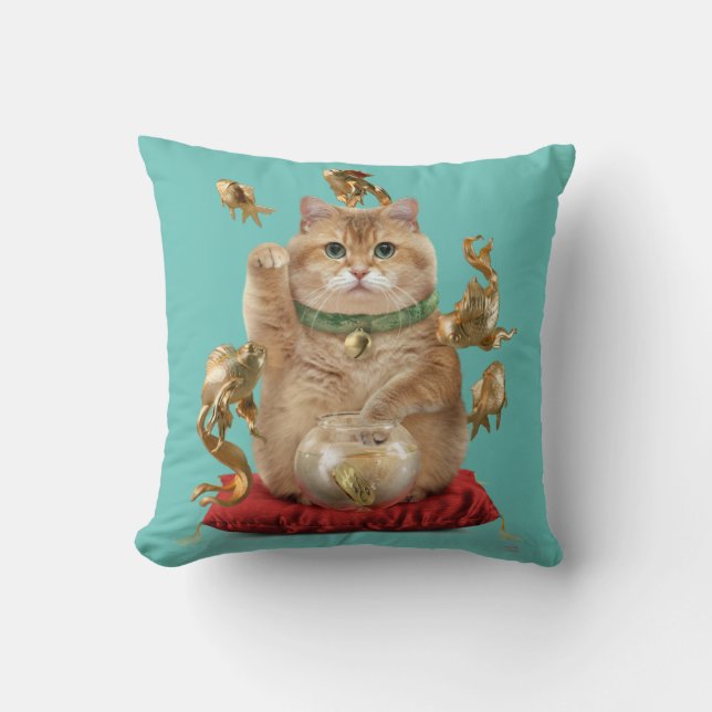 Hosico Maneki-neko Cushion (Front)