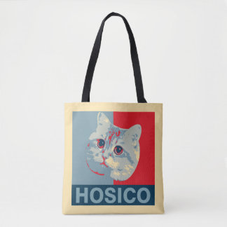 Hosico - Red Blue Illustration Tote Bag