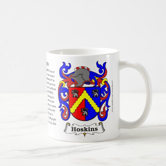 Hoskins Family Coat of Arms Mug (Right)