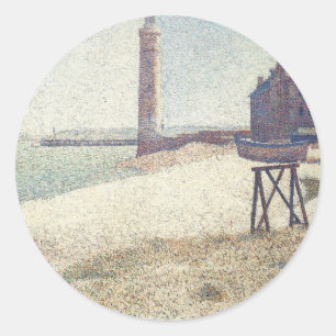 Hospice and Lighthouse, Honfleur by Georges Seurat Classic Round Sticker