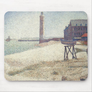 Hospice and Lighthouse, Honfleur by Georges Seurat Mouse Pad