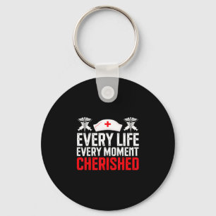 Hospice care nurse palliative support art key ring