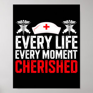Hospice care nurse palliative support art poster