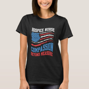 Hospice CNA American Flag Women Hospice Nurse T-Shirt