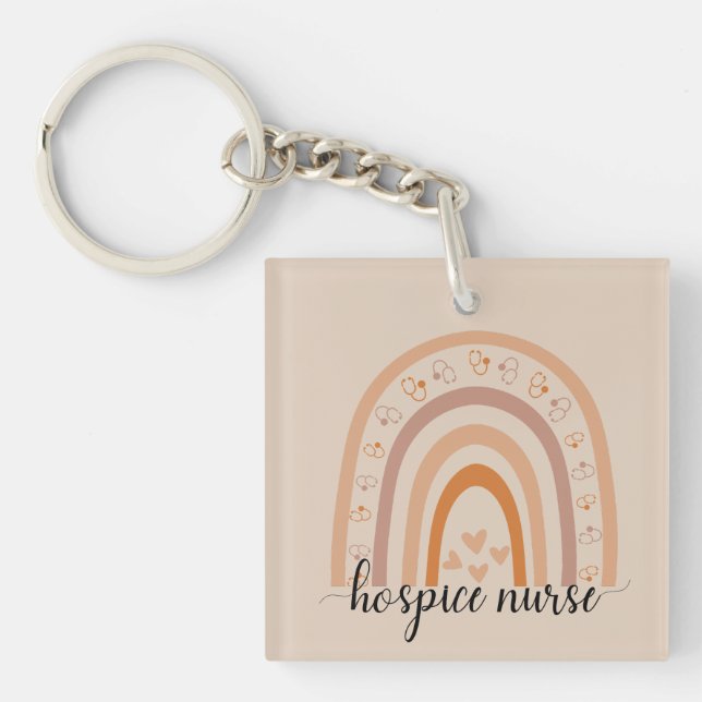 Hospice Nurse Aide Script Rainbow Hospice   Key Ring (Front)