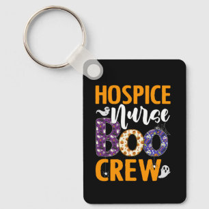 Hospice Nurse Boo Crew Scary Nurse Halloween Ghost Key Ring