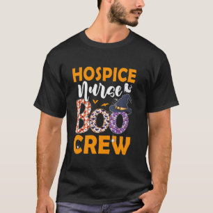 Hospice Nurse Boo Crew Spooky Boo Ghost Halloween T-Shirt