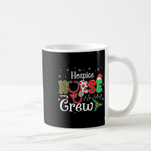 Hospice Nurse Crew Bow Stethoscope Santa Hat Chris Coffee Mug