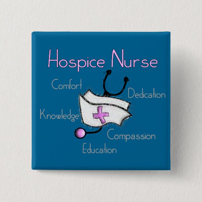Hospice Nurse Gifts 15 Cm Square Badge (Front)