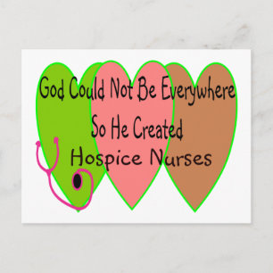 Hospice Nurse "God Could Not Be Everywhere" Postcard