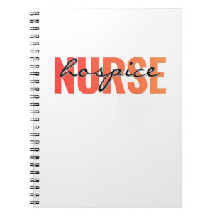 Hospice Nurse Modern Typography Notebook