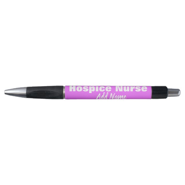 Hospice Nurse Personalised Pastel Neon Purple Ink (Front)