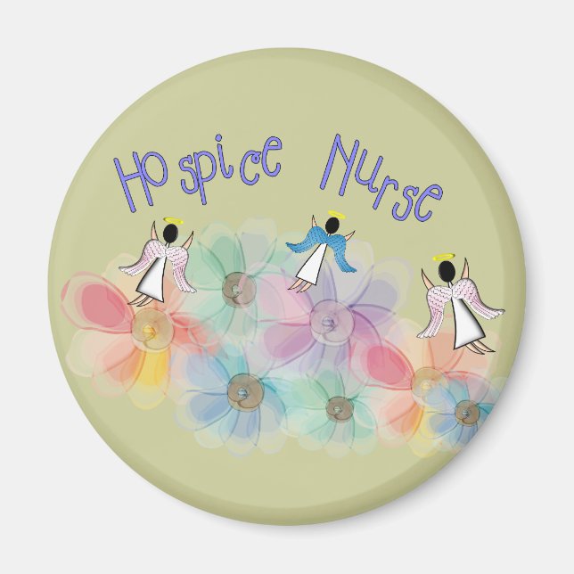 Hospice Nurse WHISPY Angels Design Magnet (Front)
