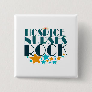 Hospice Nurses Rock 15 Cm Square Badge
