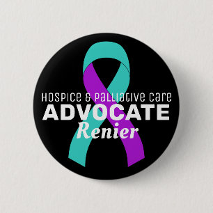 Hospice & Palliative Care Advocate Black Button