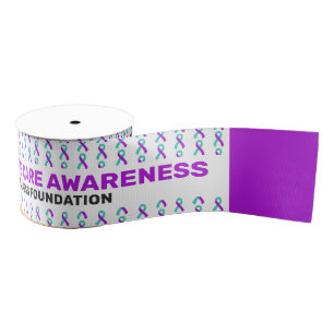 Hospice & Palliative Care Awareness Pattern Ribbon Grosgrain Ribbon