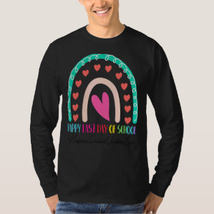 Hospice Social Worker Happy Last Day School Rainbo T-Shirt