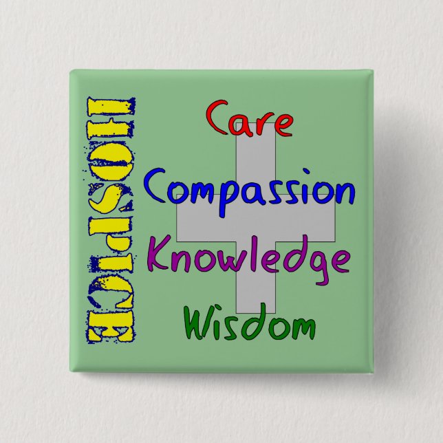 Hospice Worker Gifts 15 Cm Square Badge (Front)