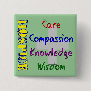 Hospice Worker Gifts 15 Cm Square Badge