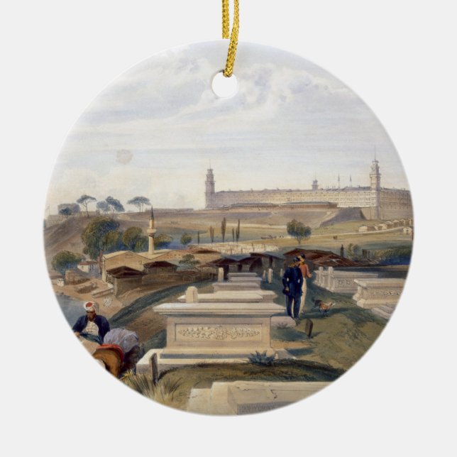 Hospital and Cemetery, Scutari, plate from 'The Se Ceramic Ornament (Front)