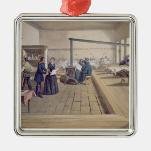 Hospital at Scutari, detail of Florence Nightingal Metal Ornament