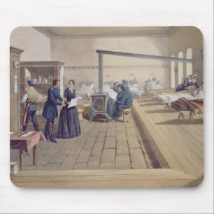 Hospital at Scutari, detail of Florence Nightingal Mouse Pad