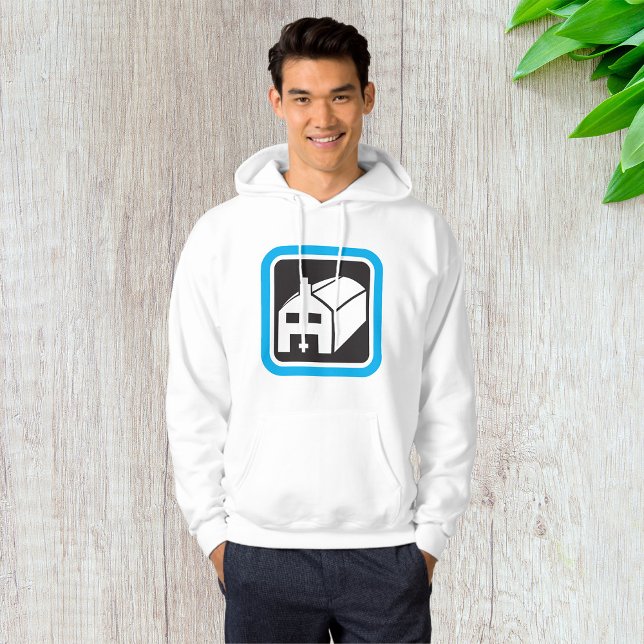 Hospital Barn Icon Minimalist Healthcare Facility  Hoodie (Creator Uploaded)