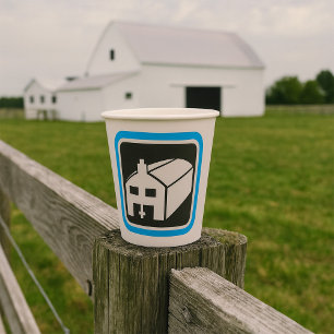 Hospital Barn Icon Minimalist Healthcare Facility  Paper Cups