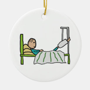 Hospital Bed Ceramic Ornament