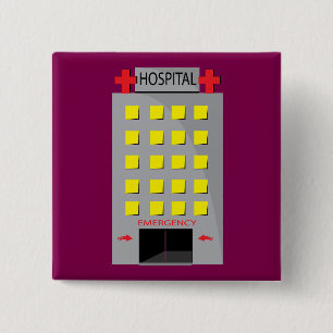 Hospital Building Emergency Entrance 15 Cm Square Badge