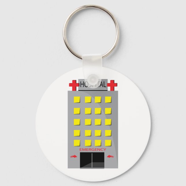 Hospital Building Emergency Entrance Key Ring (Front)