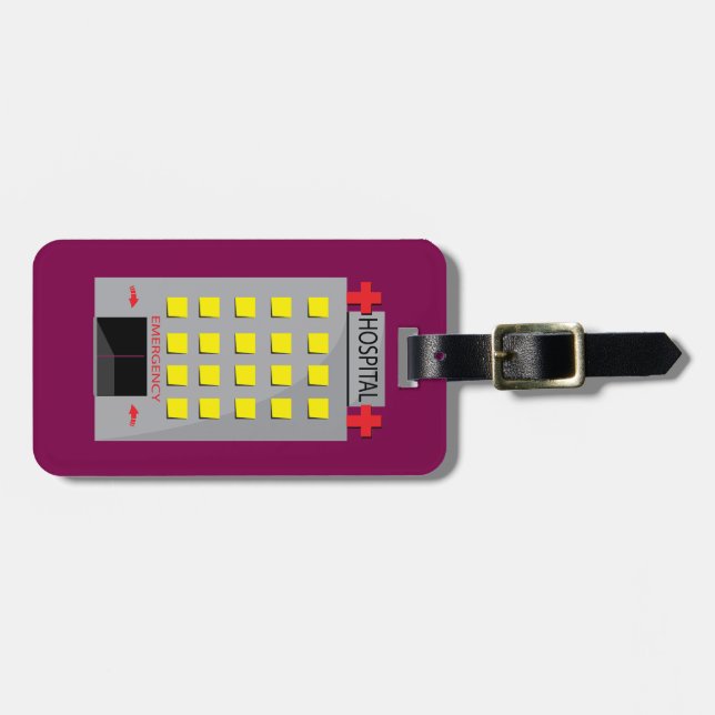 Hospital Building Emergency Entrance Luggage Tag (Front Horizontal)