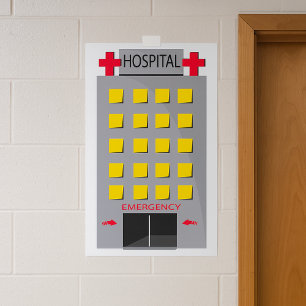 Hospital Building Emergency Entrance Poster