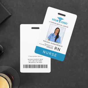Hospital Business Logo and Employee Photo ID Badge