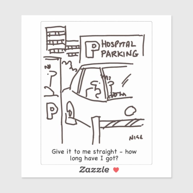 Hospital Car Parking Cartoon. (Sheet)