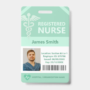 Hospital Doctor Nurse Aged Care Security Photo ID Badge