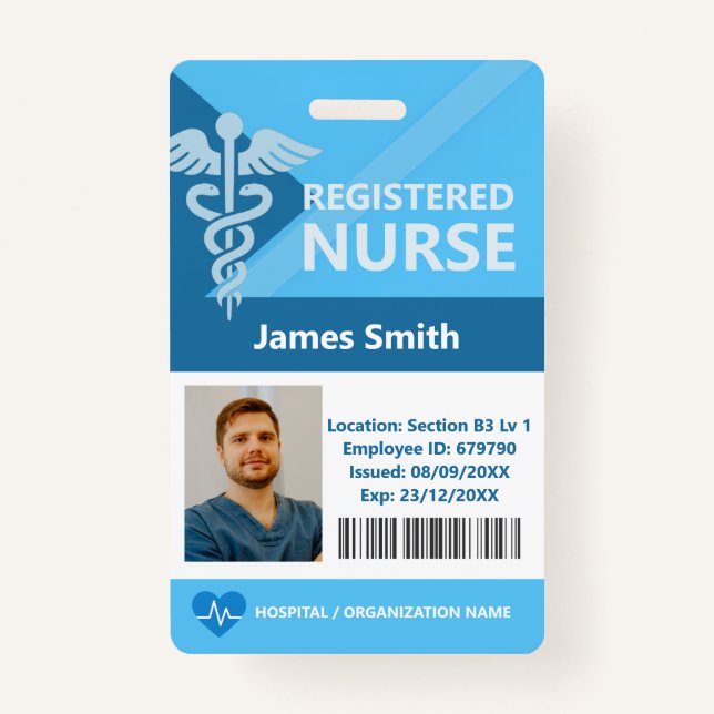 Hospital Doctor Nurse Aged Care Security Photo ID ID Badge (Front)