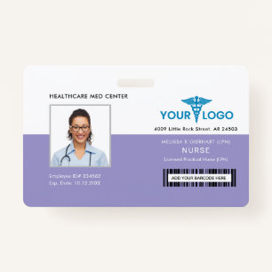 Hospital Employee Business Logo and Photo ID ID Badge