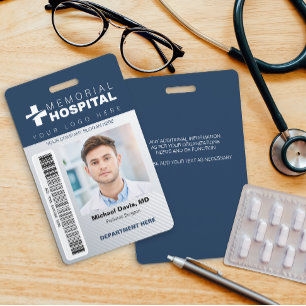Hospital ID Badge Photo, Logo & Barcode