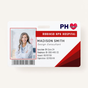 Hospital Medical Employee Photo ID  ID Badge