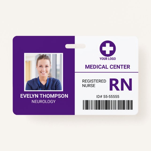  Hospital Medical Employee Registered Nurse RN ID ID Badge (Front)