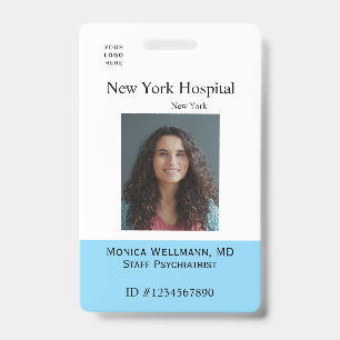 Hospital Medical Facility Employee Badge Template ID Badge