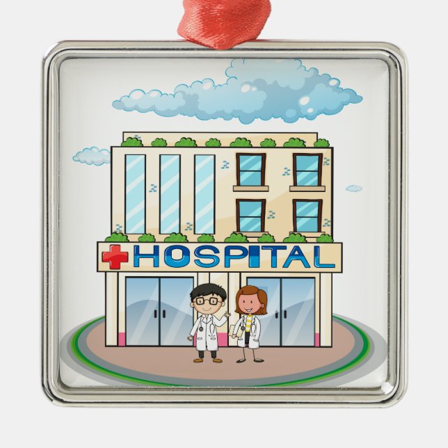 Hospital Metal Tree Decoration (Front)