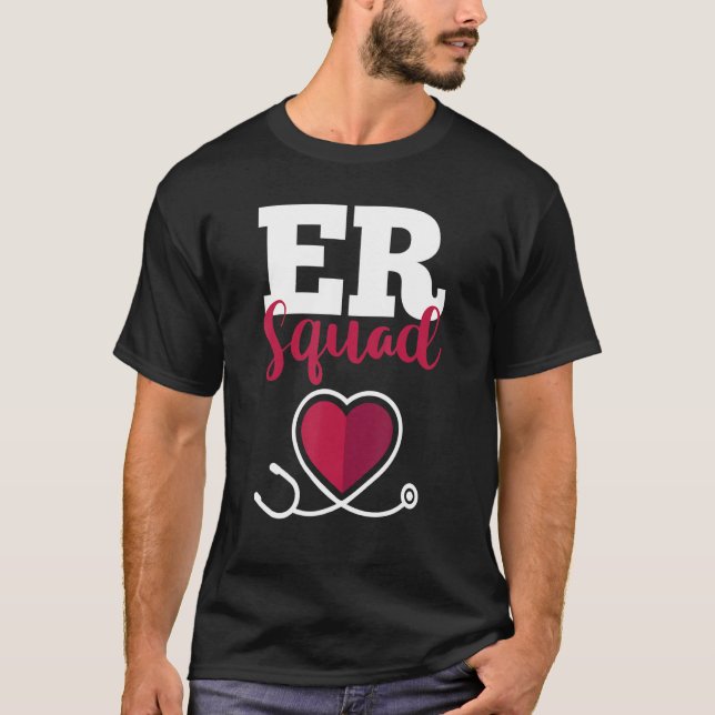 Hospital Nurse Crew Emergency Room Nursing  RN  ER T-Shirt (Front)