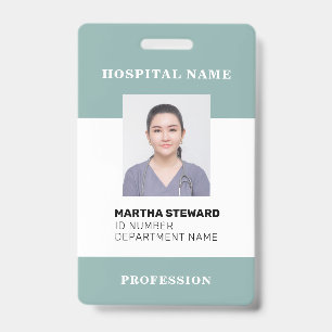 Hospital Nurse Medical Employee Photo Company ID Badge